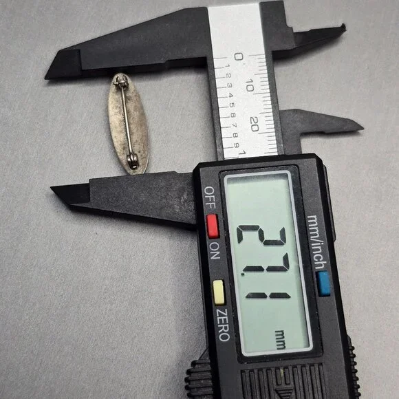 Antique Sterling Silver Guilloche Enamel Rose Brooch 1 1/8" Edwardian Blue Pink - Picture 8 of 10